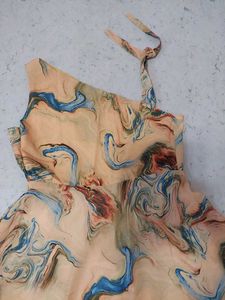 Abstract Print Flowy Dress