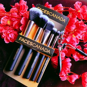 Faces Canada Makeup Brush Set & Eyelash Curler