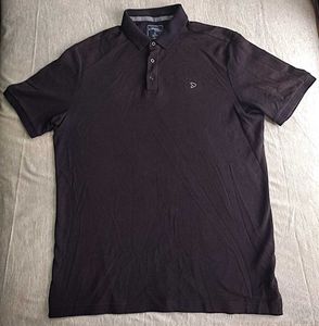 SPORTO Men's Black Textured Polo Shirt