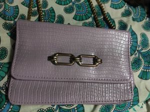 Stylish Lavender Chain Sling Bag