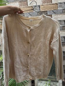 Cozy Cream Knit Button-Up Cardigan