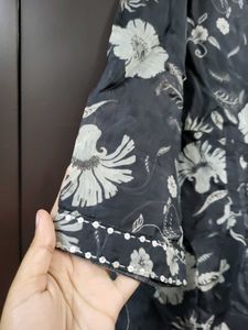 Chic Floral Print Tunic Top