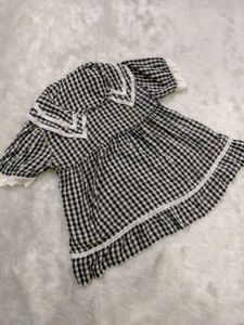 Gingham Puff Sleeve Mini Dress