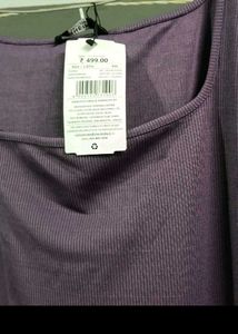 Purple Shein Square Neck Midi Dress
