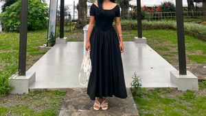 Elegant Black Off-Shoulder Maxi Dress