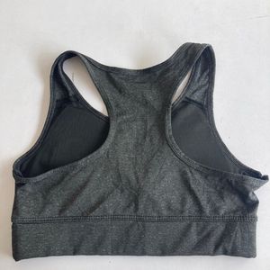 Dark Grey Sports Bra with Logo