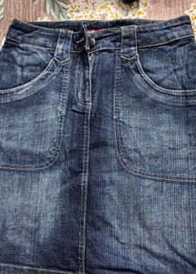 Classic Blue Denim Skirt