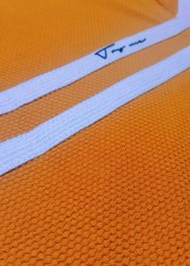 Orange Full Sleeves Tshirt with white stripes