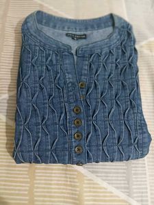 Blue Denim Tunic Top