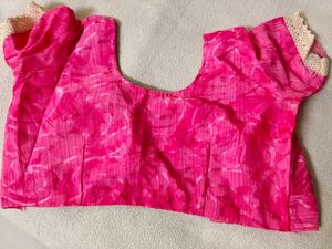 Vibrant Pink Floral Blouse with lining