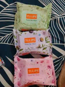 Tulips Facial wet wipes