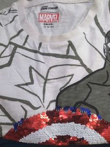 Marvel Captain America Sequin T-Shirt