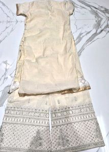 Elegant Embroidered Indian Sharara Suit Set