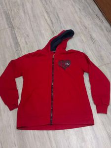 Red Zip-Up Hoodie