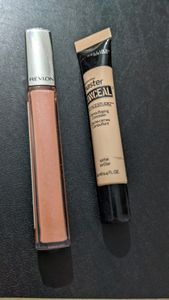 Maybelline concealer and Revlon lip shine