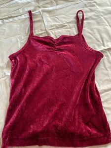 Velvet Spaghetti Top