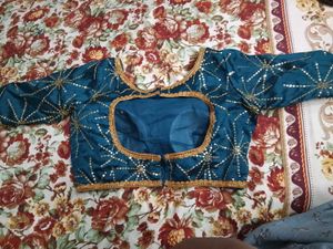 Teal Embroidered Blouse