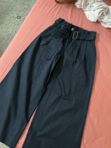 Stylish Wide Leg Belted Pants