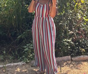 Striped Wide-Leg Jumpsuit