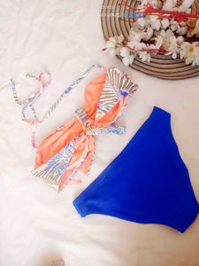 BOZZO Bikini Set - Floral &amp; Blue