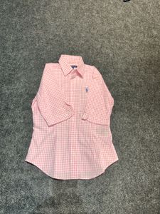 Ralph Lauren Women's Slim Fit Pink Plaid Shirt
