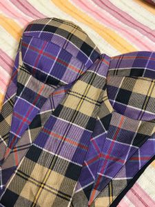 Purple Plaid Corset Top