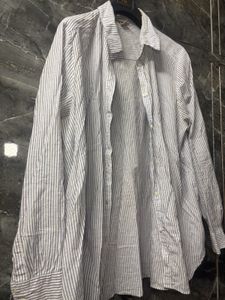 H&amp;M Striped Oversized Shirt for Women’s