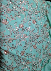 festive heavy saree with ready made blouse