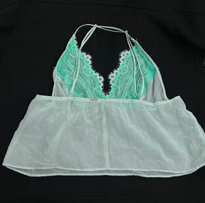 Mint Green Lace Camisole Top