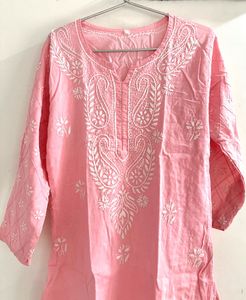 Beautiful Pink Chikankari Kurta