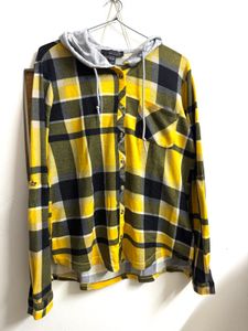 unisex Plaid Hoodie Flannel