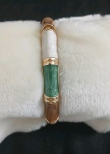 Unique Gemstone &amp; Wood Bangle
