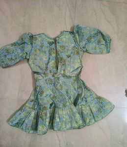 Cute Printed Dress &amp; Pants Set