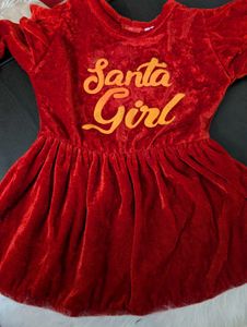 Toddler Santa Girl Christmas Dress