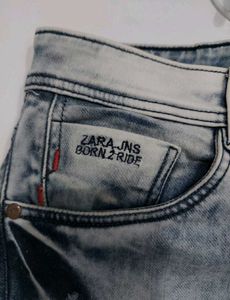 Zara Man Distressed Slim Fit Jeans