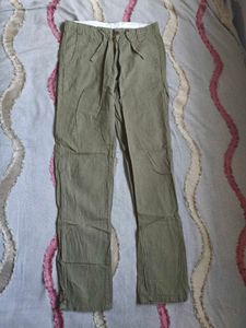 Olive Green Casual Pants