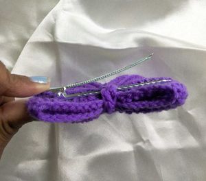 Handmade Crochet Bow Hair Clip