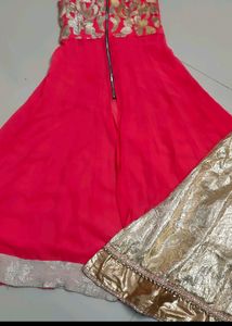 Front Slit Cut Kurta With Skirt