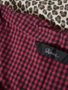 Red & Black Gingham Button-Up Shirt