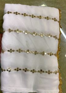 Viral White Saree