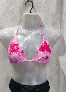 9258. Pink Tie-Dye Bikini top