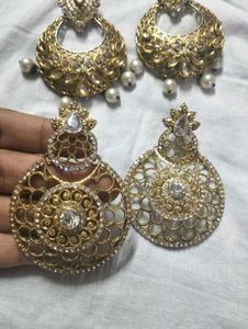 Elegant Gold Earrings Set Of 3