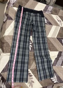 pair of  - Striped Wide Leg Pants
