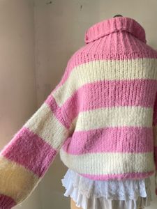 Striped Pink Knit Sweater
