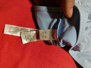 Light Blue Ribbed Crop Top – UK 8