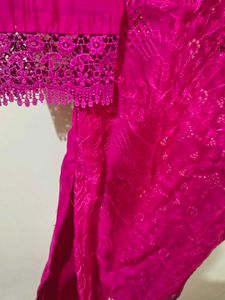 new Vibrant Pink Embroidered Kurta set