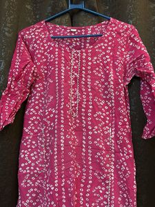 Bandhani Maternity Kurti with plazzo