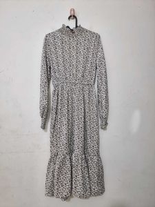 Floral Print Mock Neck Maxi Dress (Imported)