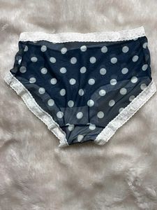 Cute Polka Dot Lace Trim Briefs