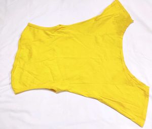 🇬🇧Baby Girls Bright Yellow "Get Lucky" Top